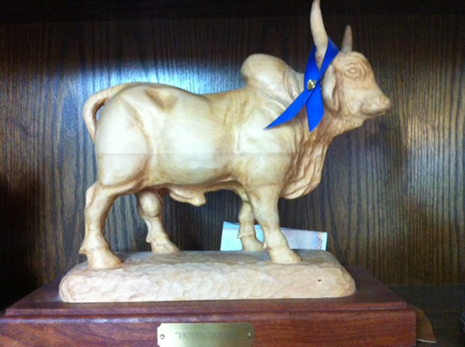 bull woodcarving